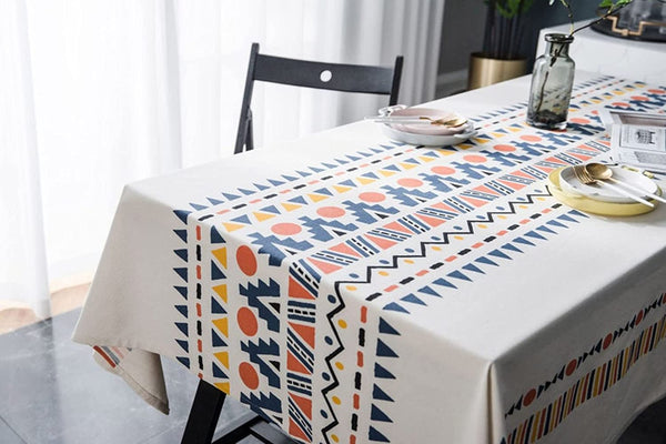 Geometric Cotton Dining Table Cloth